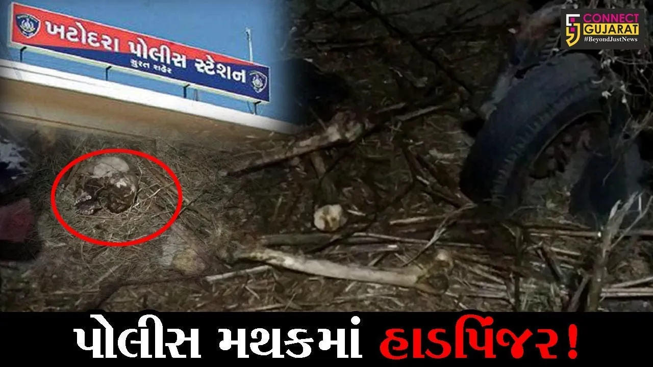 સુરત: ખટોદરા પોલીસ મથકના કમ્પાઉન્ડમાંથી મળ્યું હાડપિંજર, જુઓ શું થયો ખુલાસો