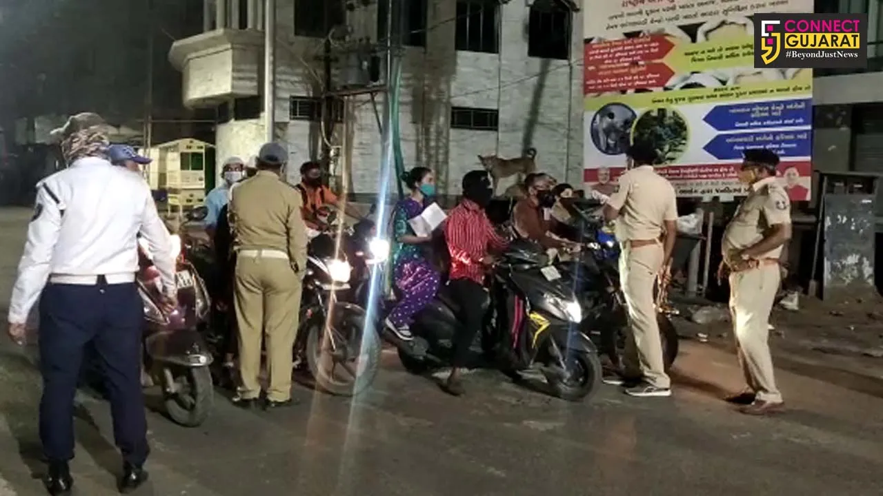 ભરૂચ : રાત્રી કારફ્યુનો અમલ શરૂ, ડીવાયએસપી સહિતનો કાફલો પેટ્રોલિંગમાં