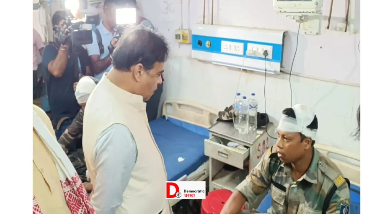 सहायक पुलिसकर्मियों से मिलने पहुंचे हिमंता बिस्वा