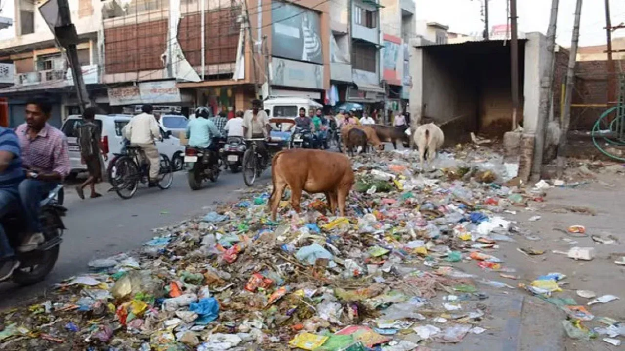 पटना शहर में फैला कचड़ा