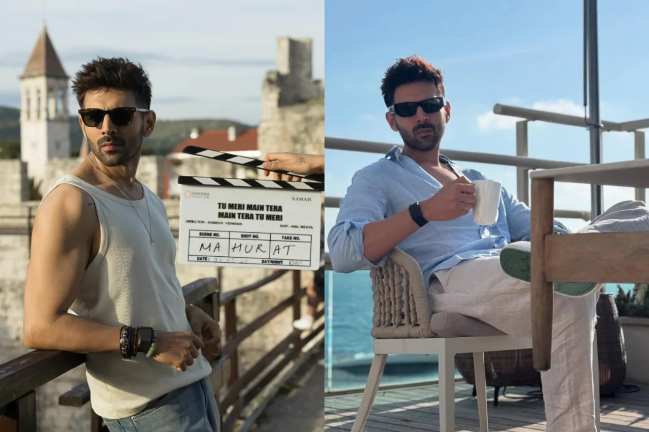 Kartik Aaryan shares news look from TMMTMTTM Muhurat puja