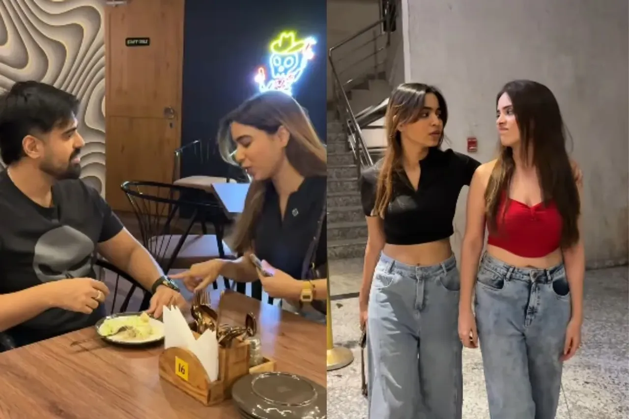 Girl devising a unique way to fight with boyfriend