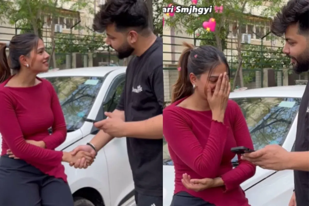 Boy employing a new technique to get girl's contact number