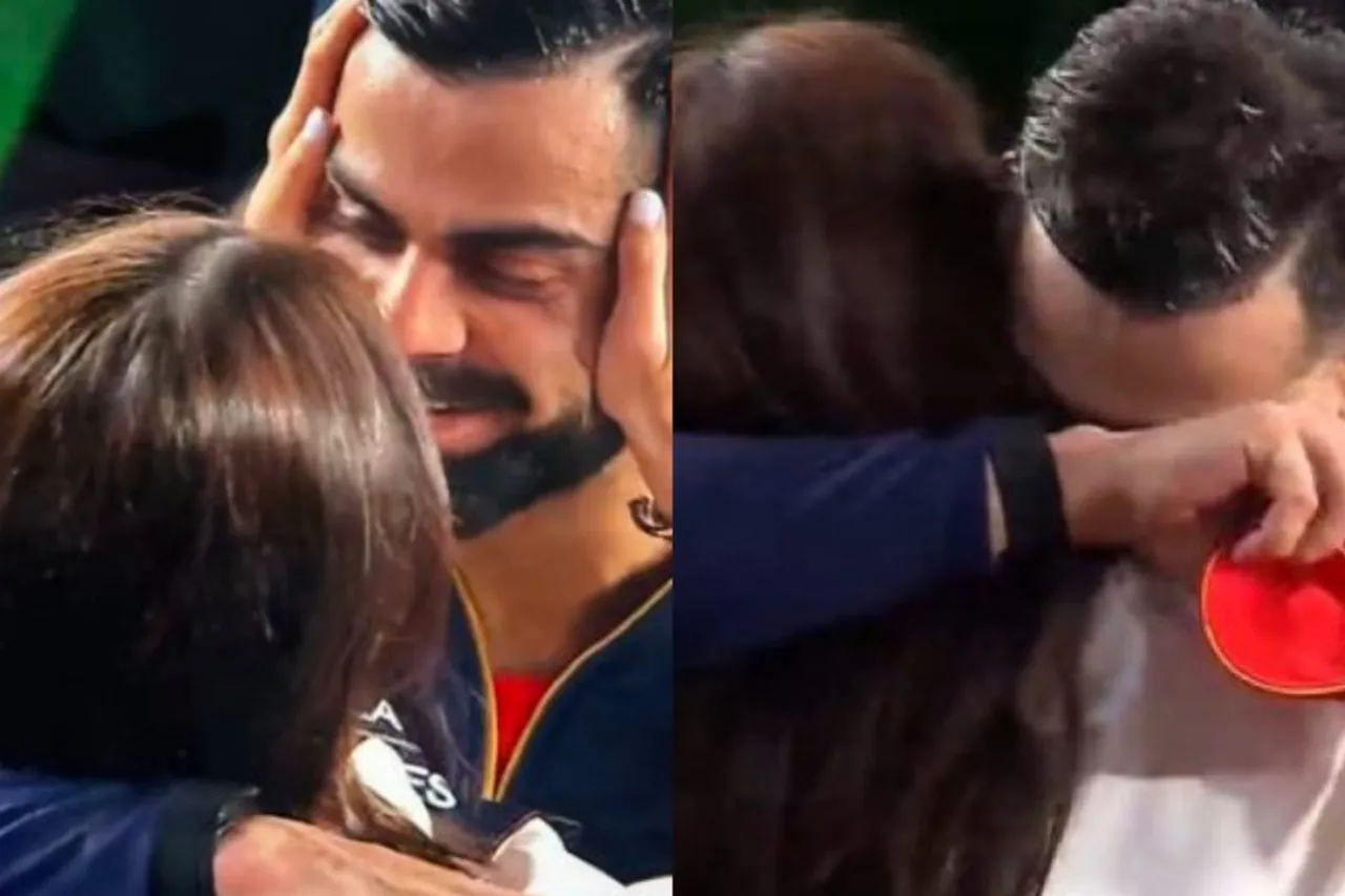 Virat Kohli, Anushka Sharma Hug after IPL 2025 win