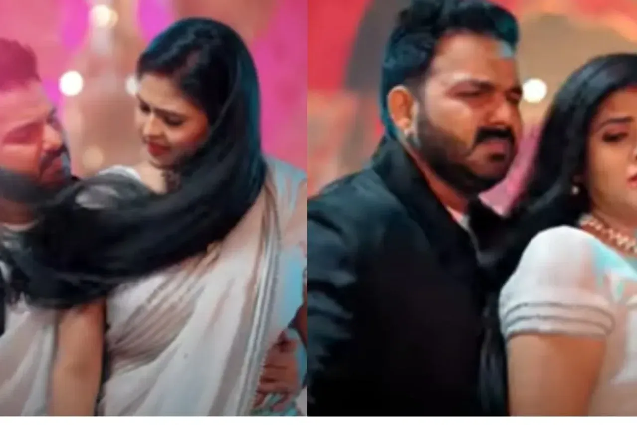 Pawan Singh dancing with Chandani Singh