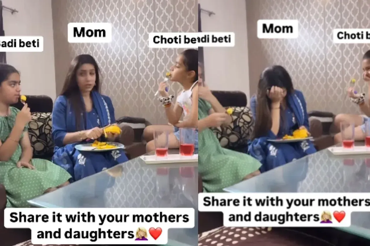 Mother asks daughter not to use tongue