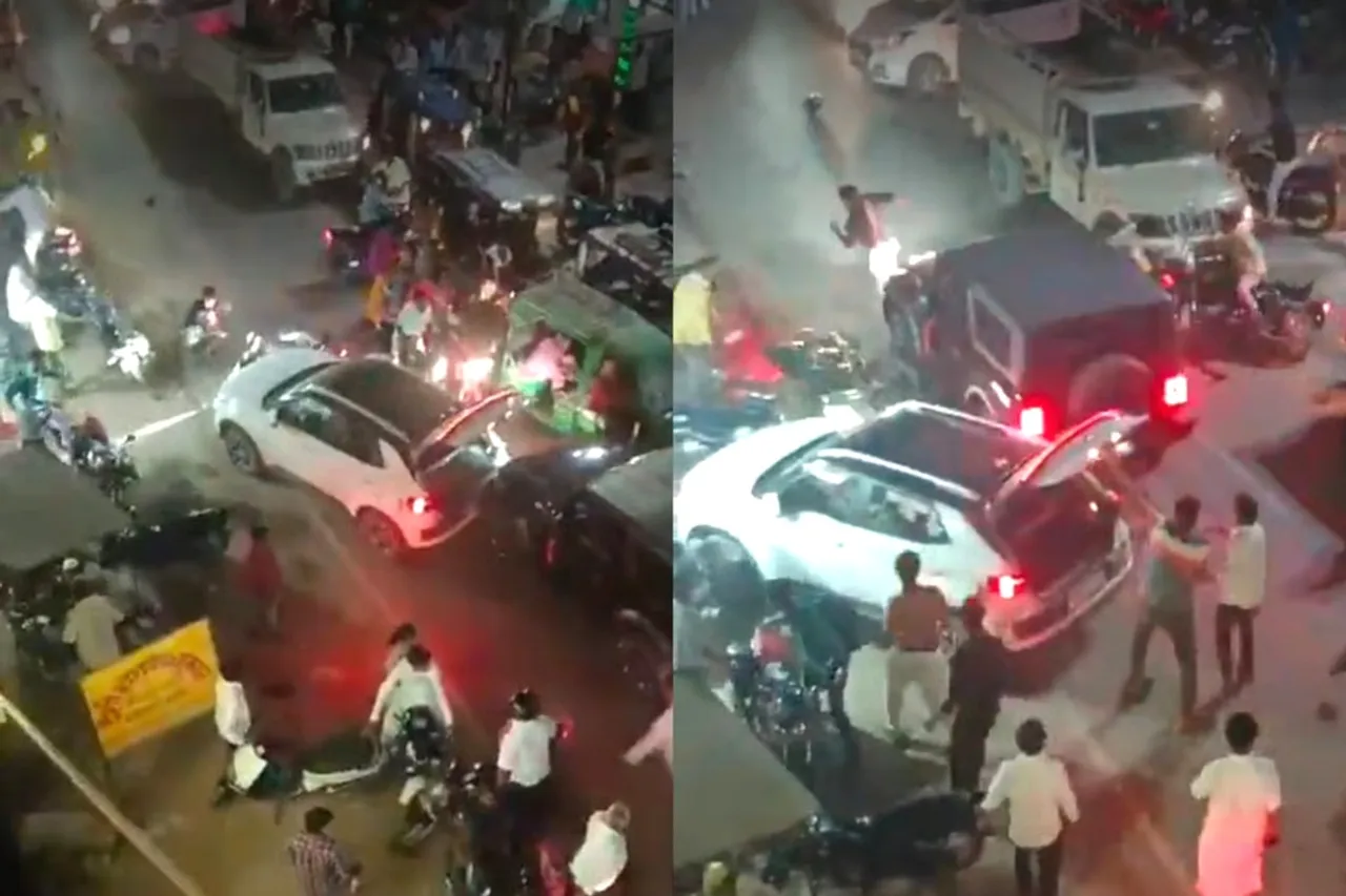 Bhadohi UP, Thar Driver Hits Crowd