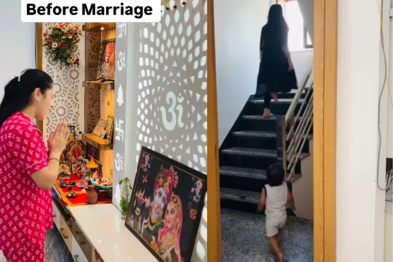 A girl praying to God for Ladka