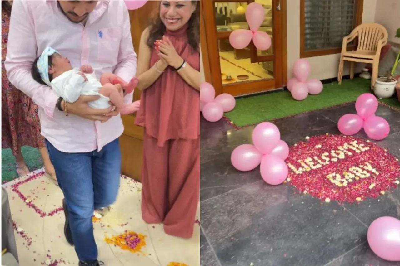 Newborn baby girl viral video