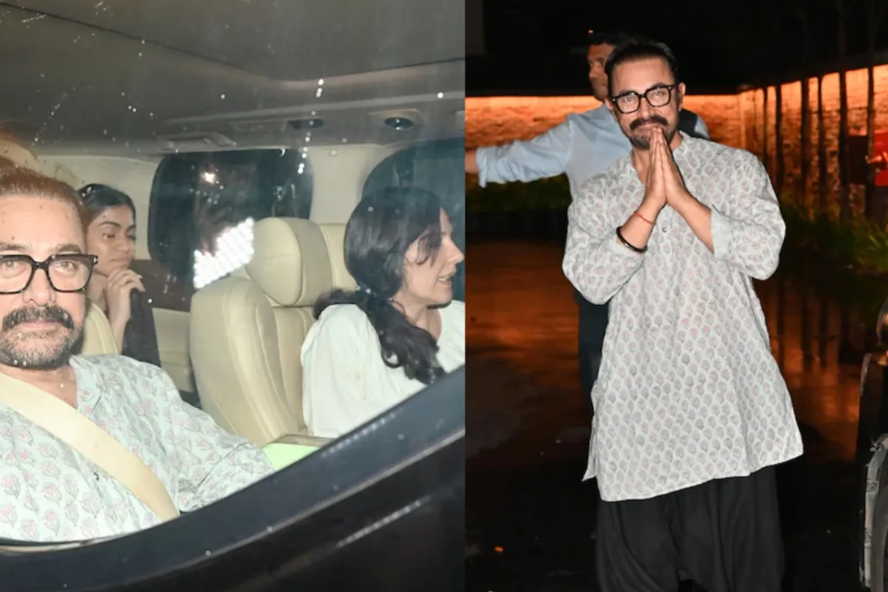 Aamir Khan and Gauri Spratt at Sitaare Zameen Par Special Screening