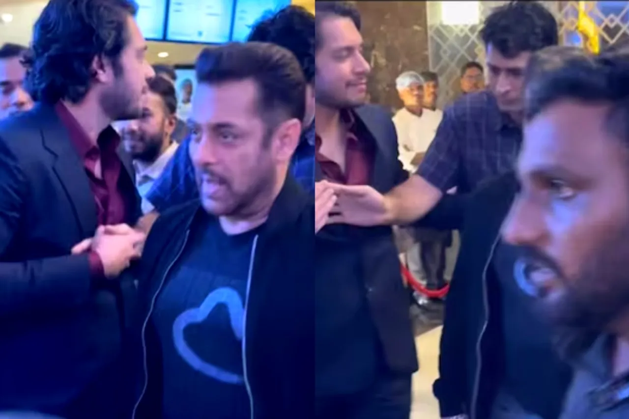 Junaid Khan pushed by Salman Khan's Bodyguard at Sitaare Zameen Par Screening
