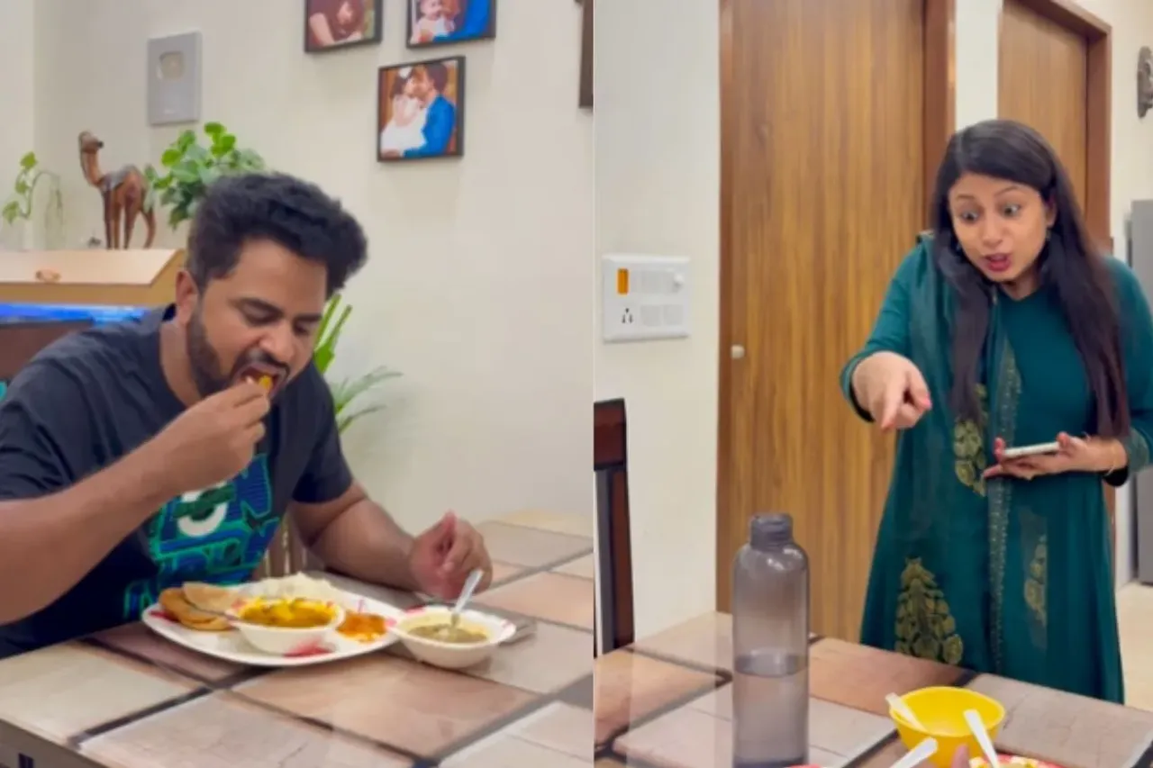 Husband complaining to Wife