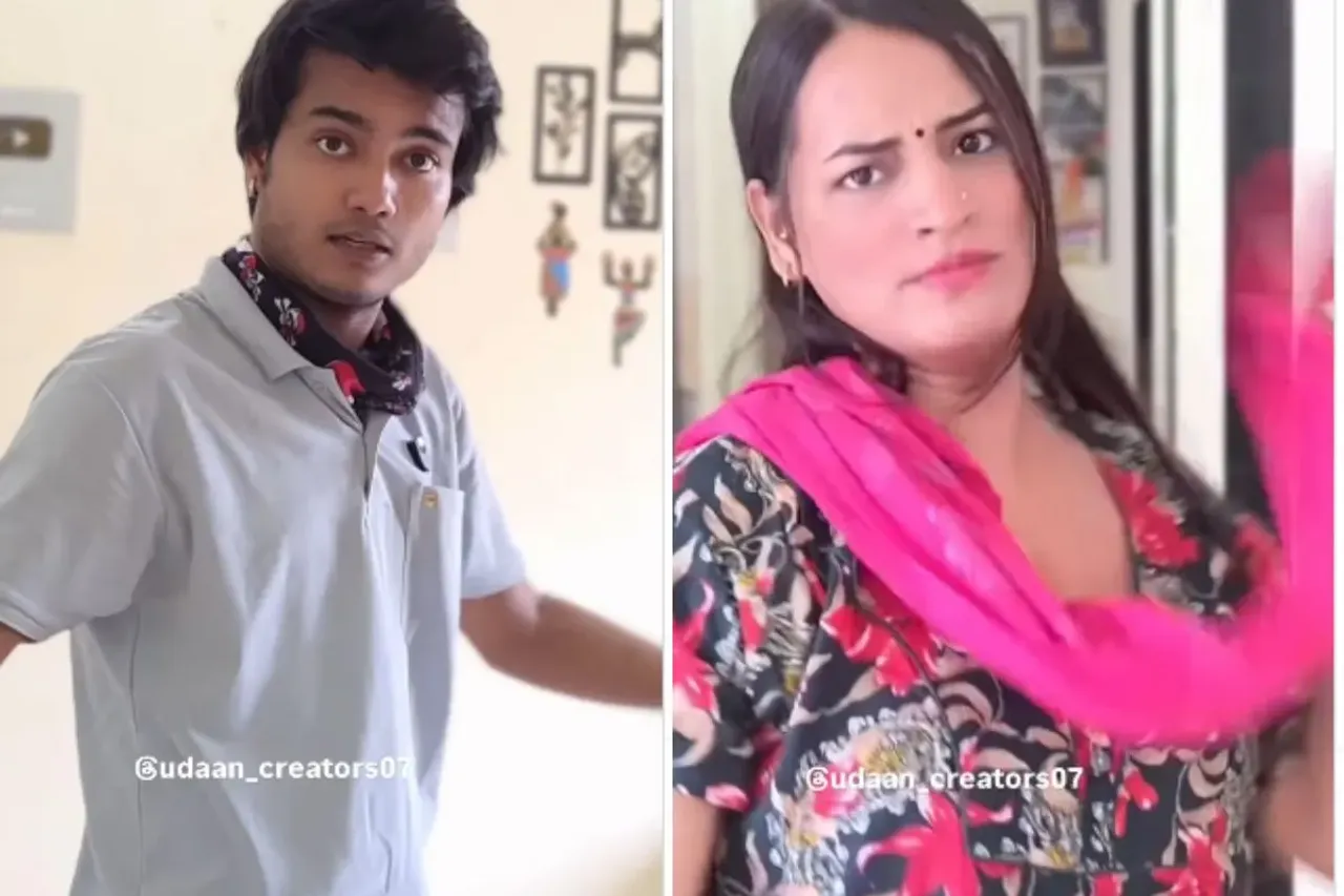 Mom and son giving each other counter replies