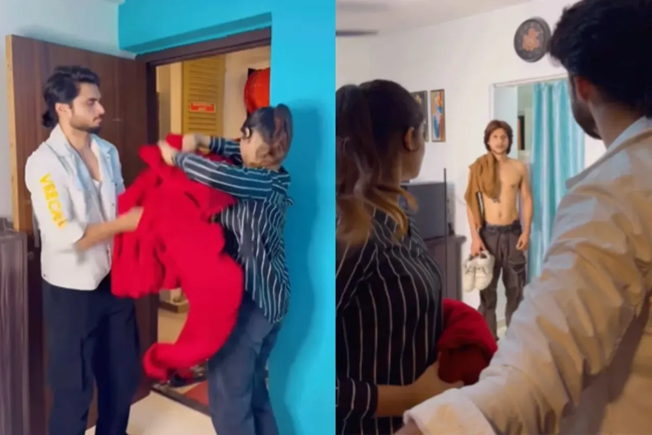 Wife hiding her boyfriend from husband