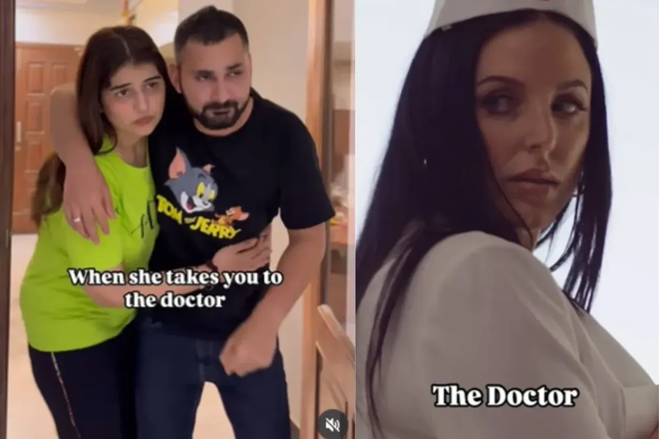 Wife taking her husband to doctor