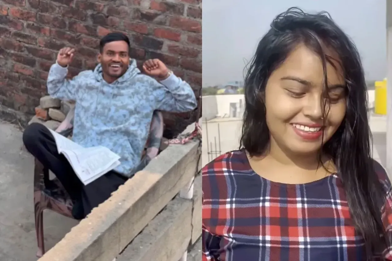 Boy and Padosan locking their eyes with each other