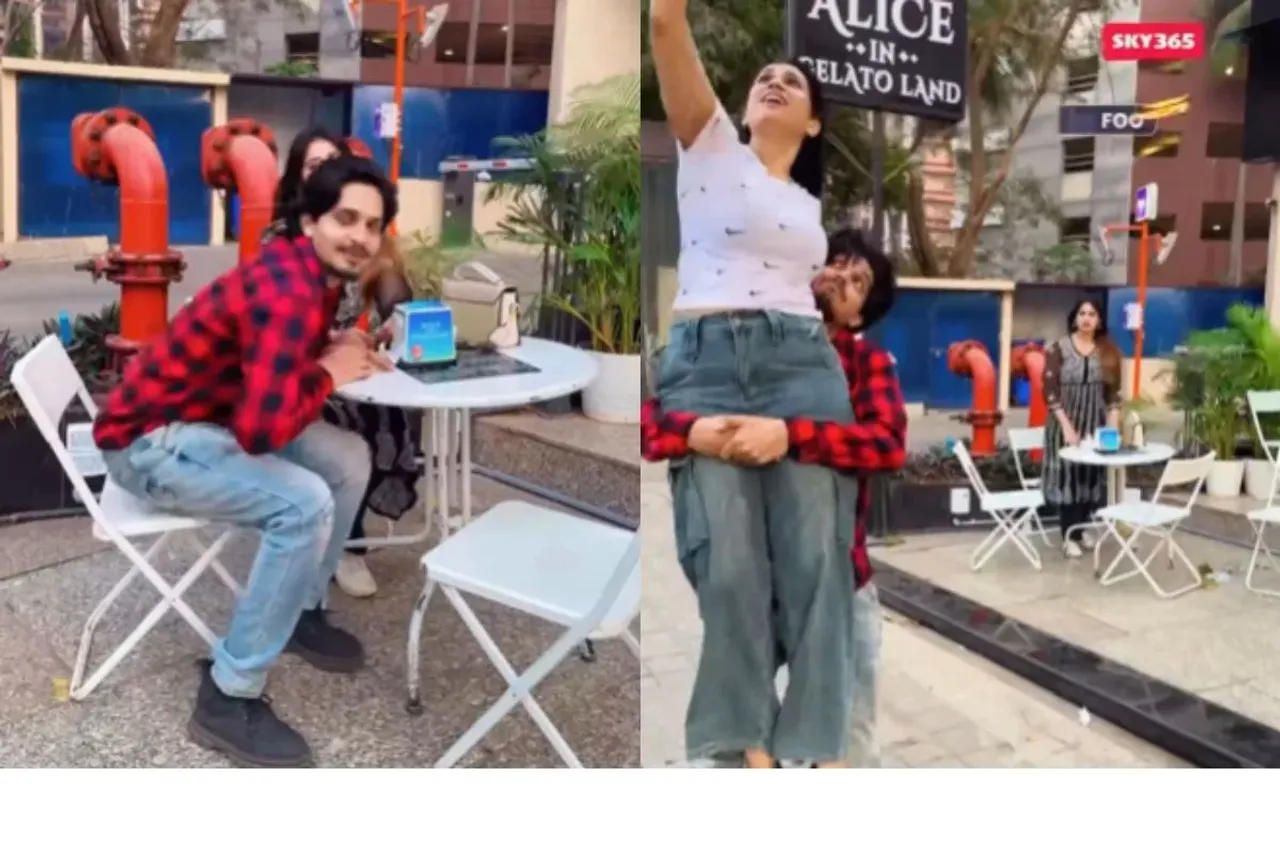 Boyfriend helping another girl