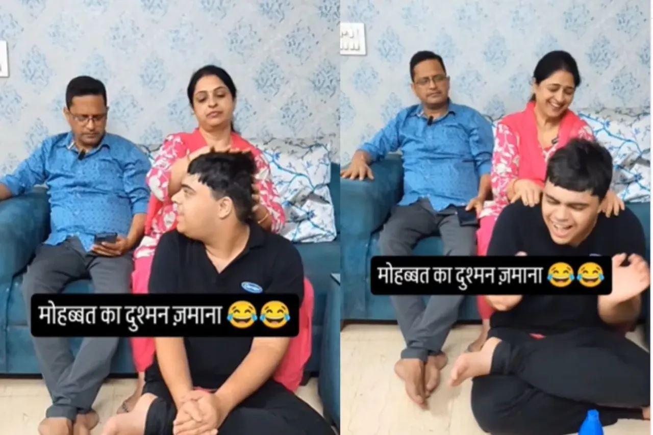 Husband sharing his love affair with his wife and son