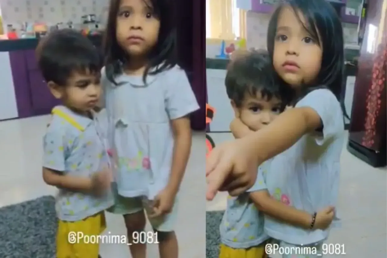 Elder sister defending her younger brother