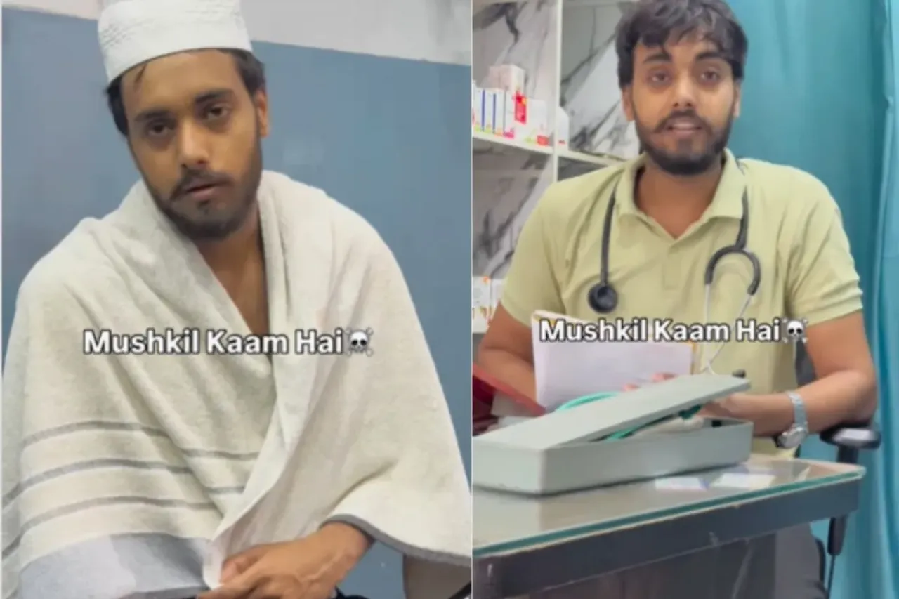 Patient visiting doctor for sleeplessness