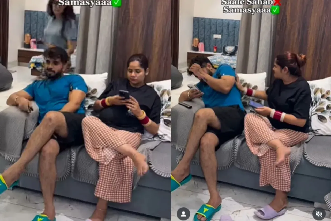 Jiju receiving phone of his Saala