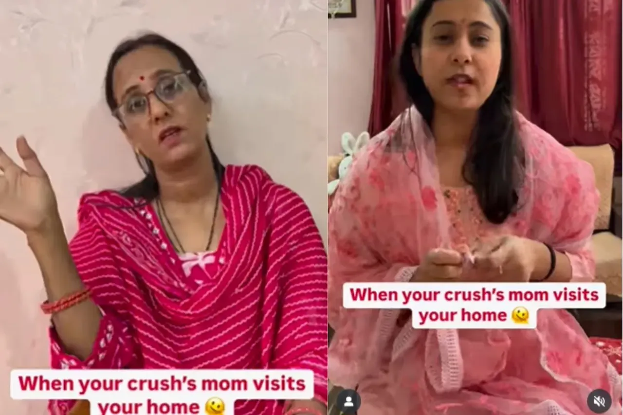 Girl flaunting in front of mother of her crush