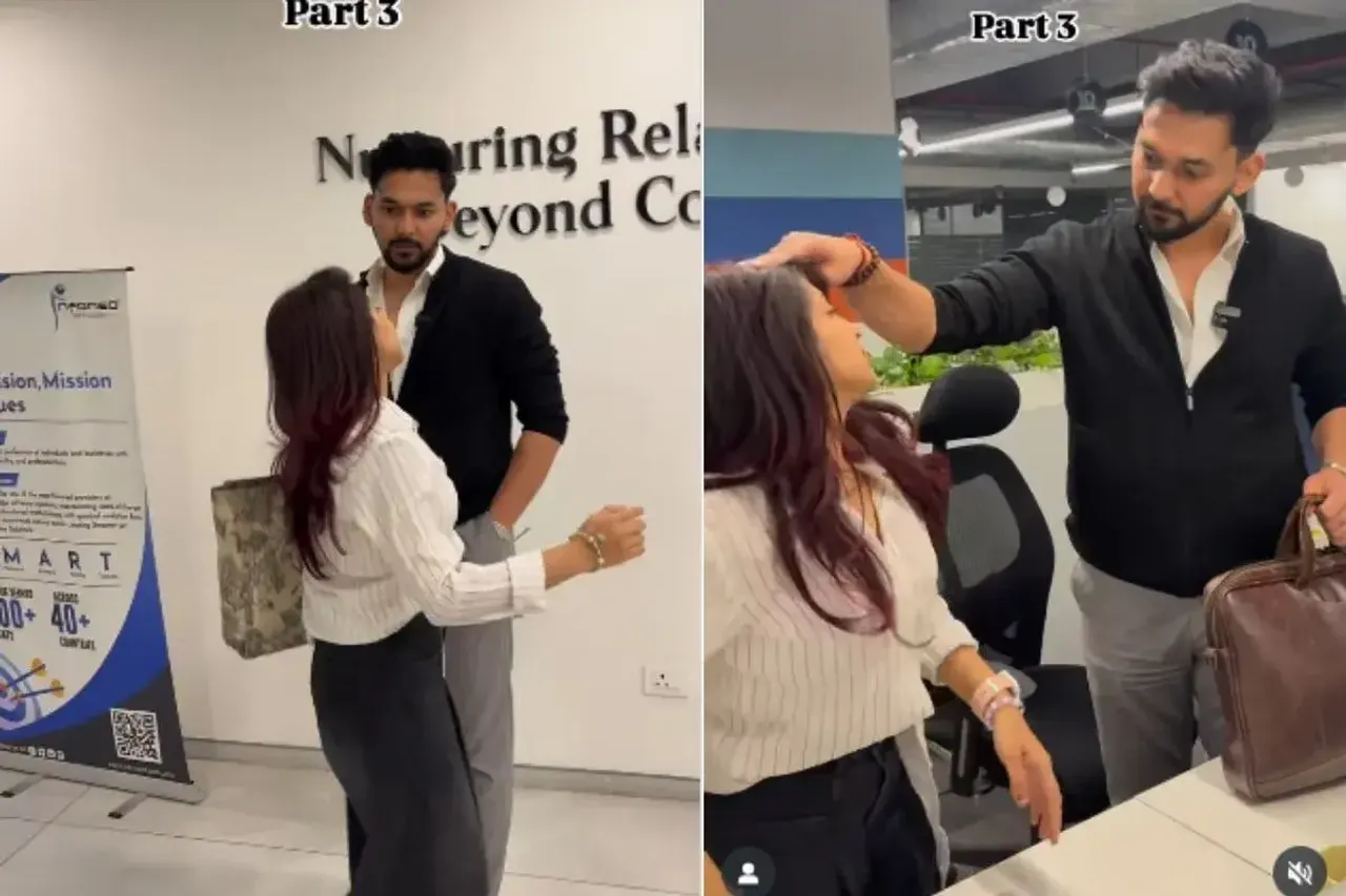 Girl taking advantage of the position of her friend