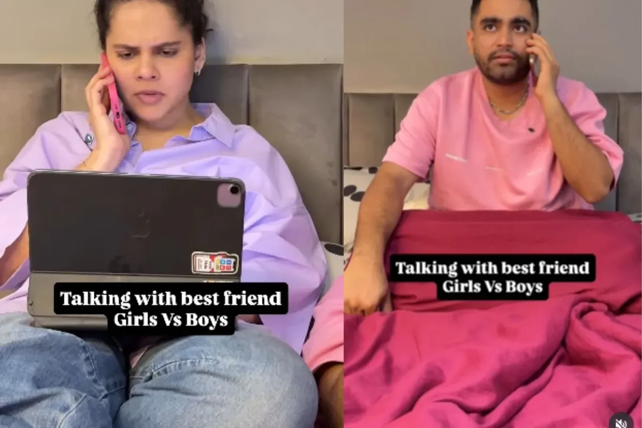 Husband taking a cue from wife