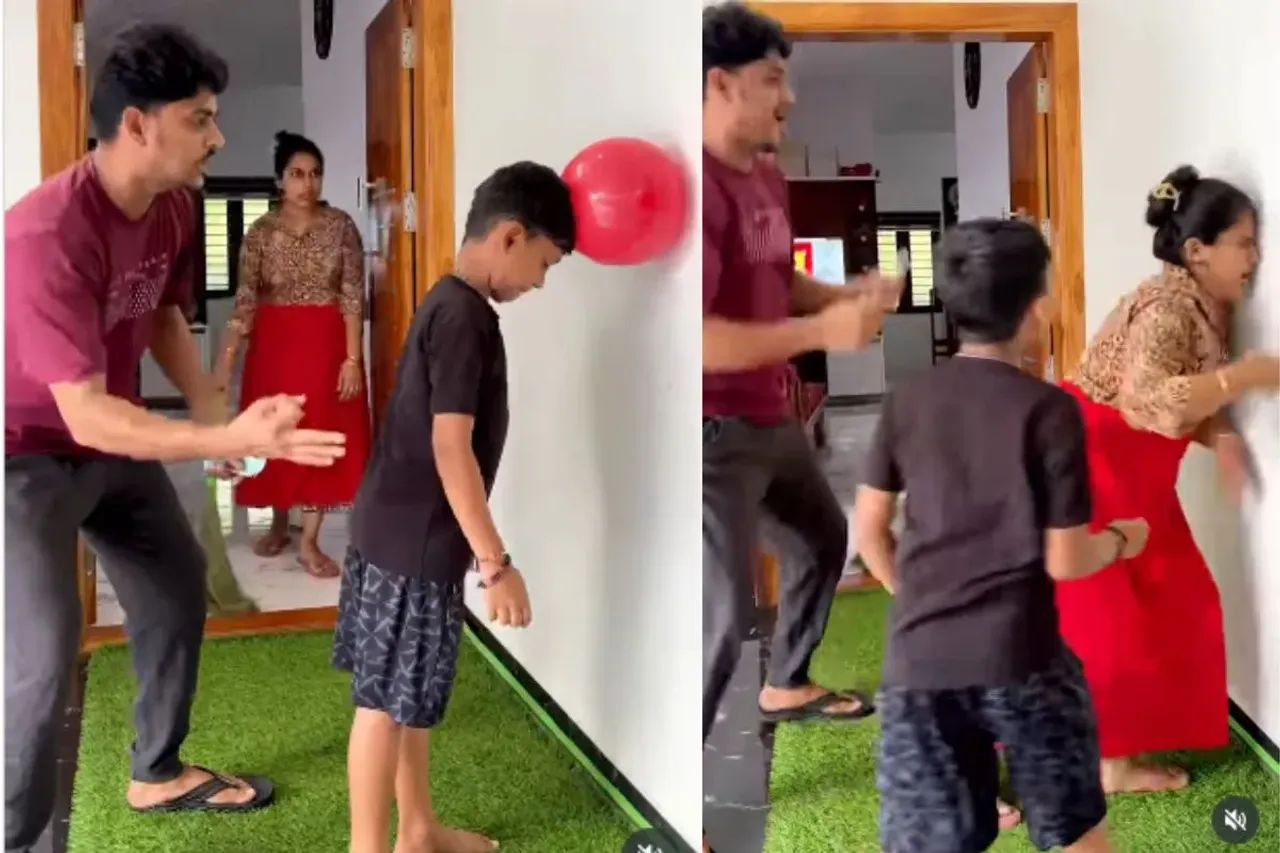 Husband devises game with his son