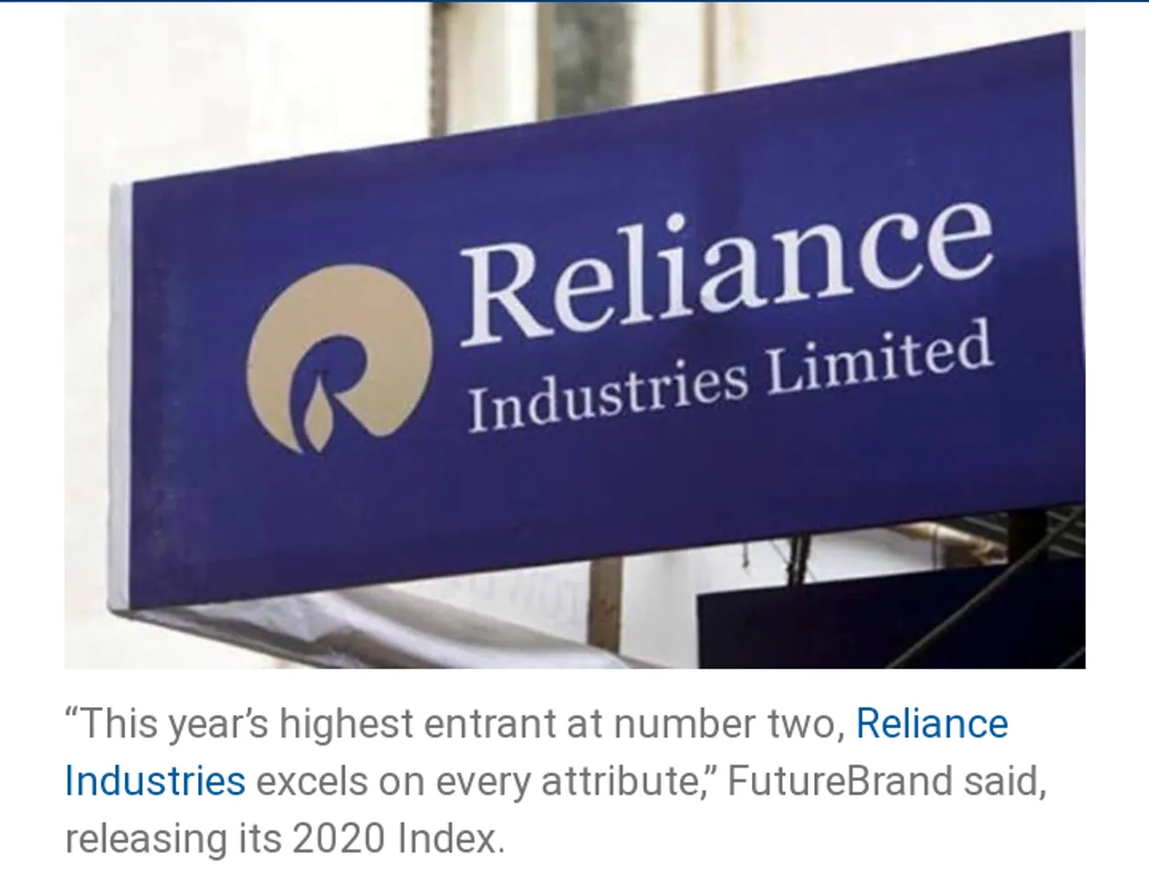 Reliance Industries No. 2 after Apple in global ranking of brands primed for future success