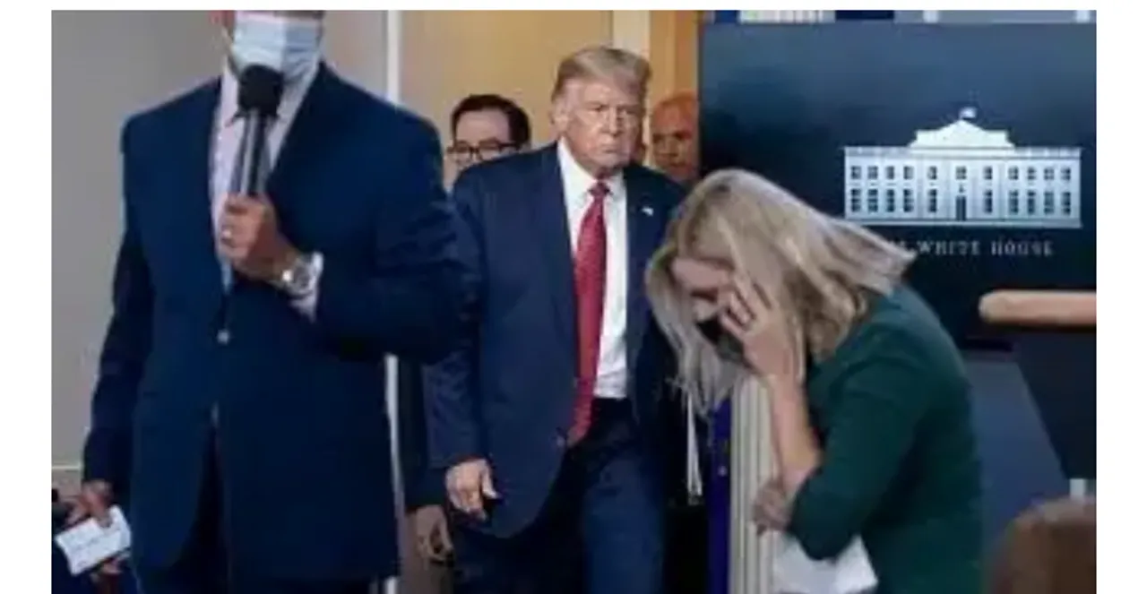 Secret Service escorts Trump from press briefing after shooting outside White House