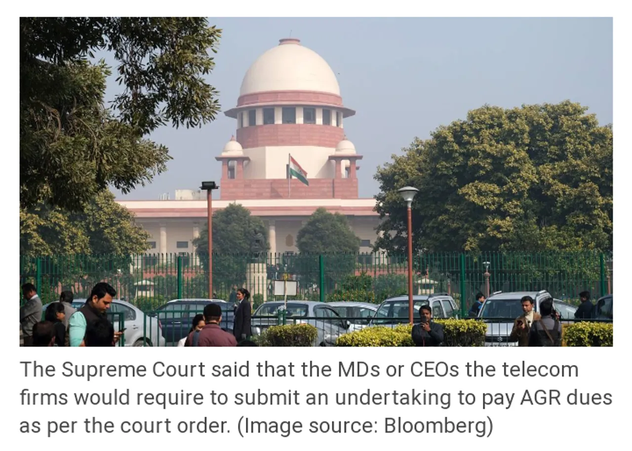 Supreme Court grants 10 years for telecom firms to pay AGR Pending Dues