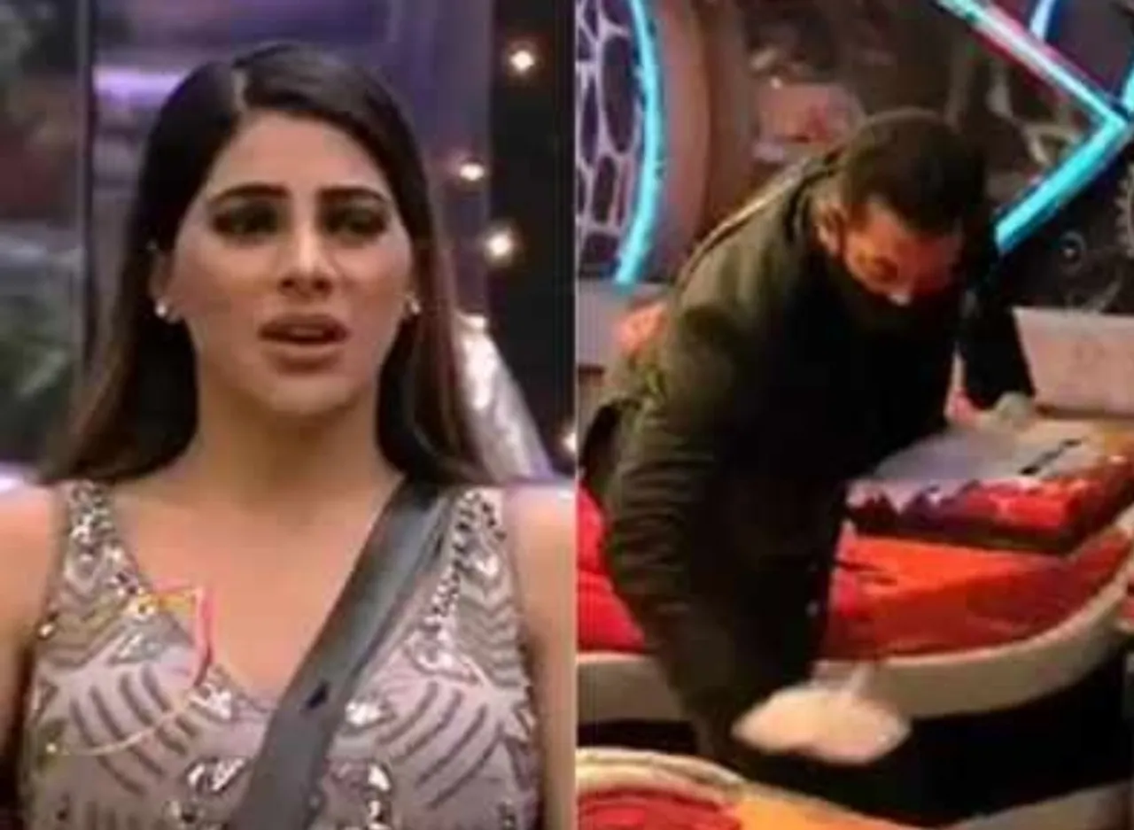 In BB14 Weekend Ka War promo, Salman Khan is seen cleaning Rakhi Sawant bed