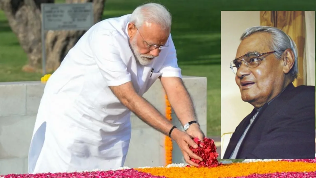 PM Narendra Modi tributes Atal Bihari Vajpayee