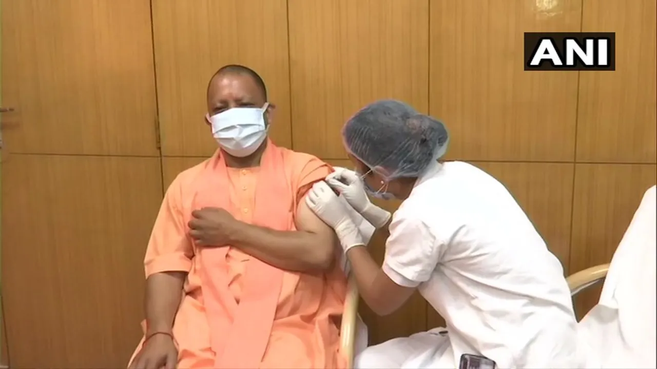 UP CM Yogi receives first dose of covid-19 vaccine