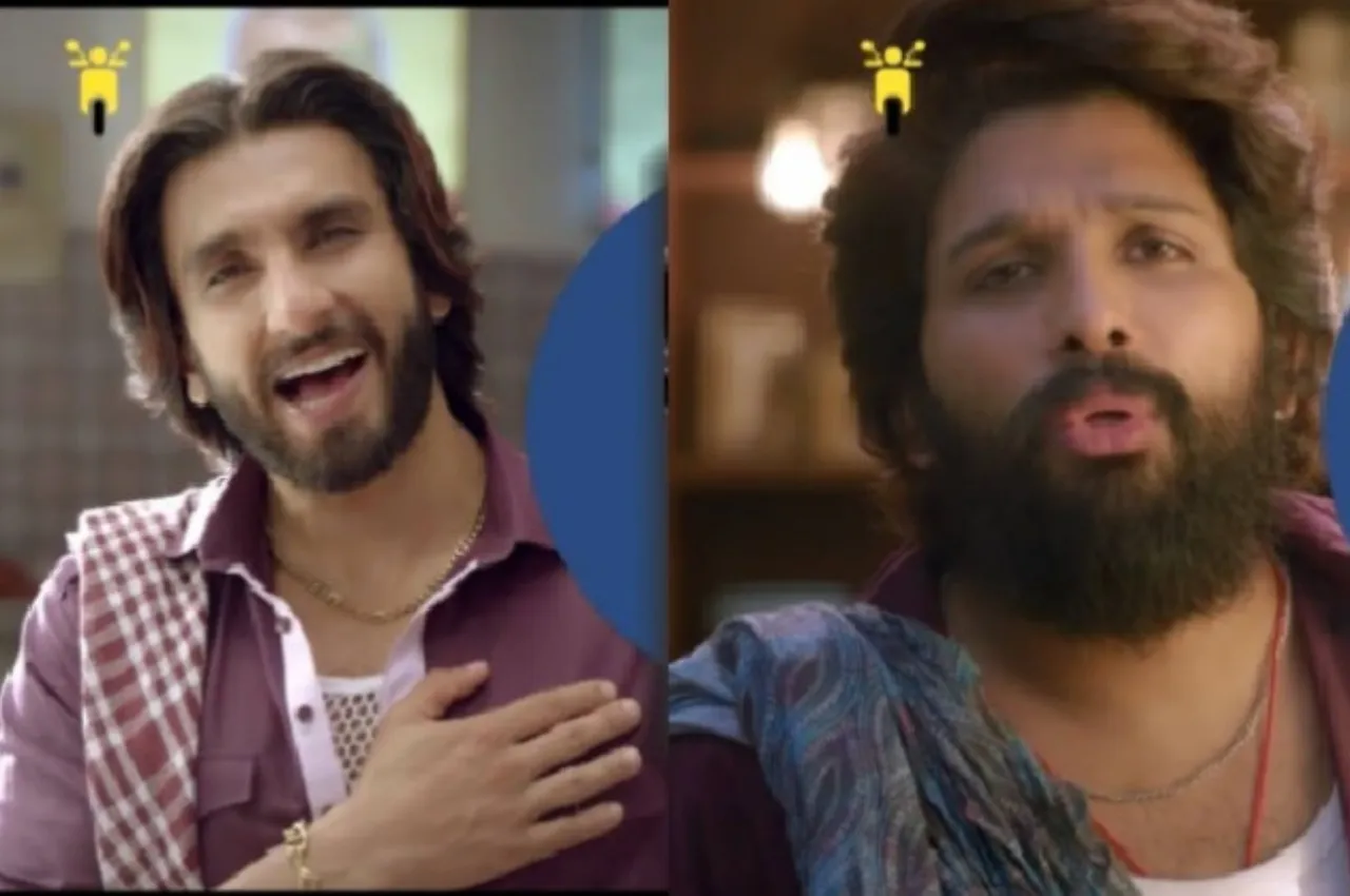 Ranveer Singh and Allu Arjun shine in Rapido's first star campaign