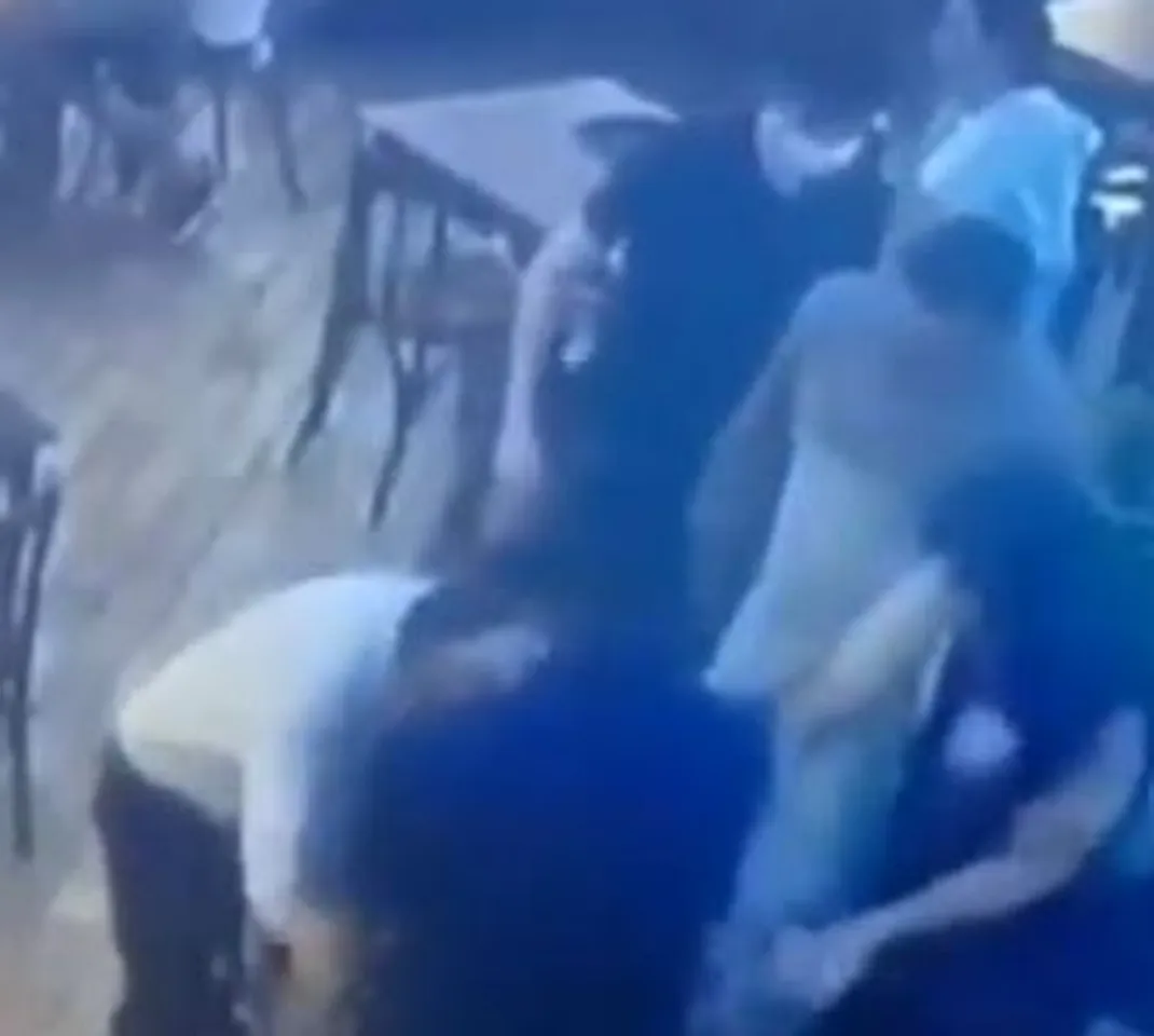 Viral video shows man choked in restaurant, waiter and police save life in unique way. Watch