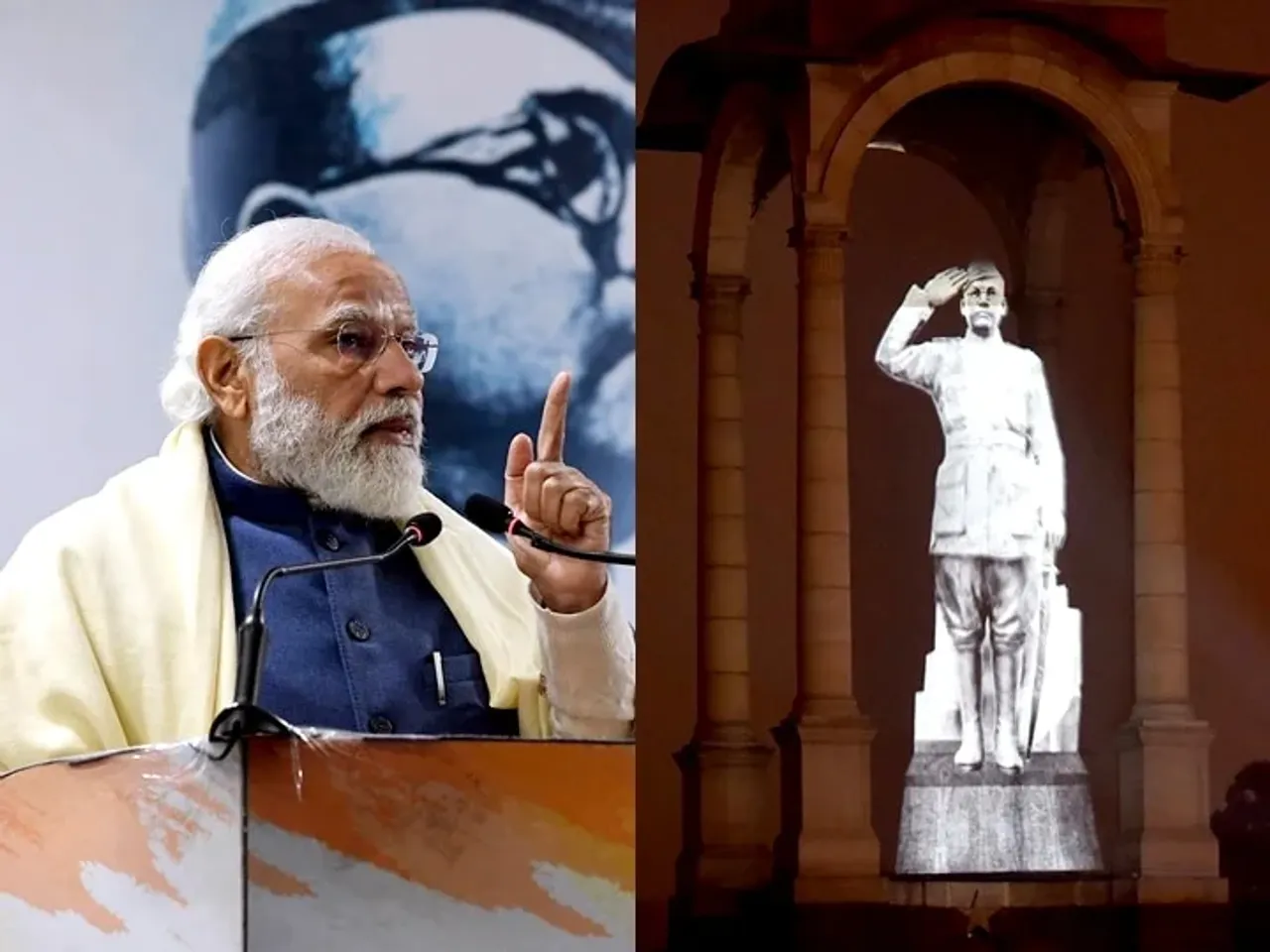 PM Modi unveils Neta Ji's statue at India Gate, calls it 'befitting tribute'