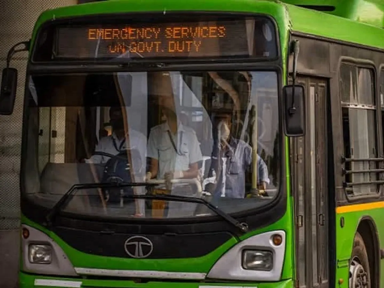 Delhi LG on DTC bus