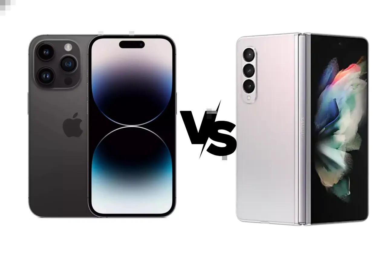 iPhone 14 Pro and Samsung Z Fold 3