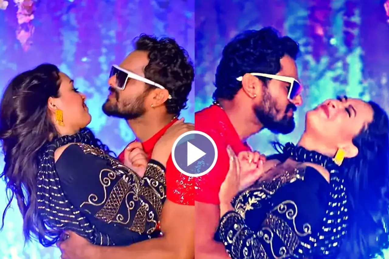 Khesari Lal and Sapna Chauhan