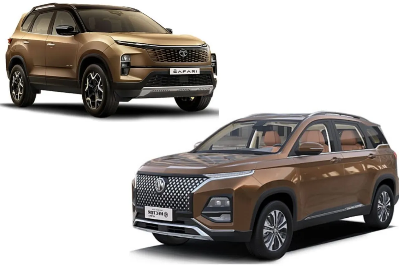 MG Hector Plus vs Tata Safari