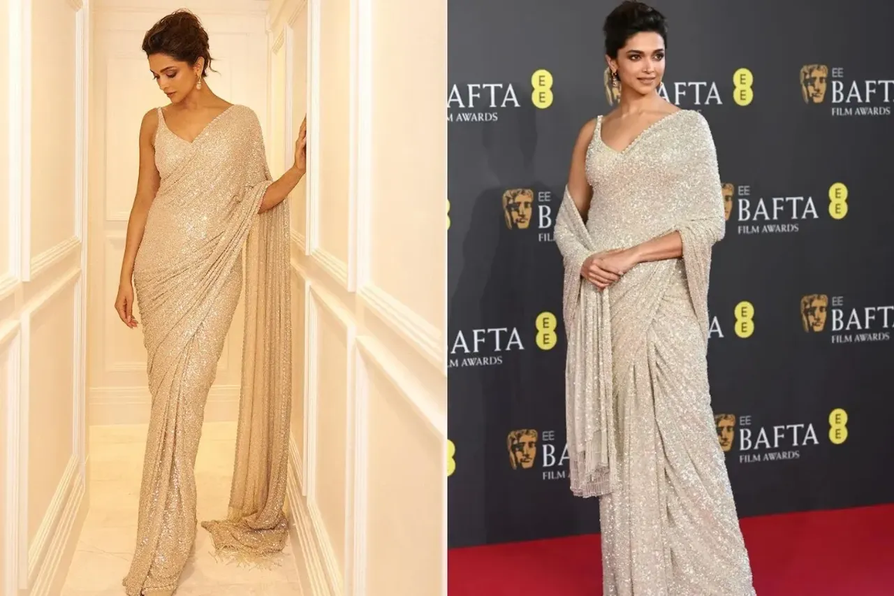Deepika Padukone Looks Gorgeous in Golden-Silver Lehanga