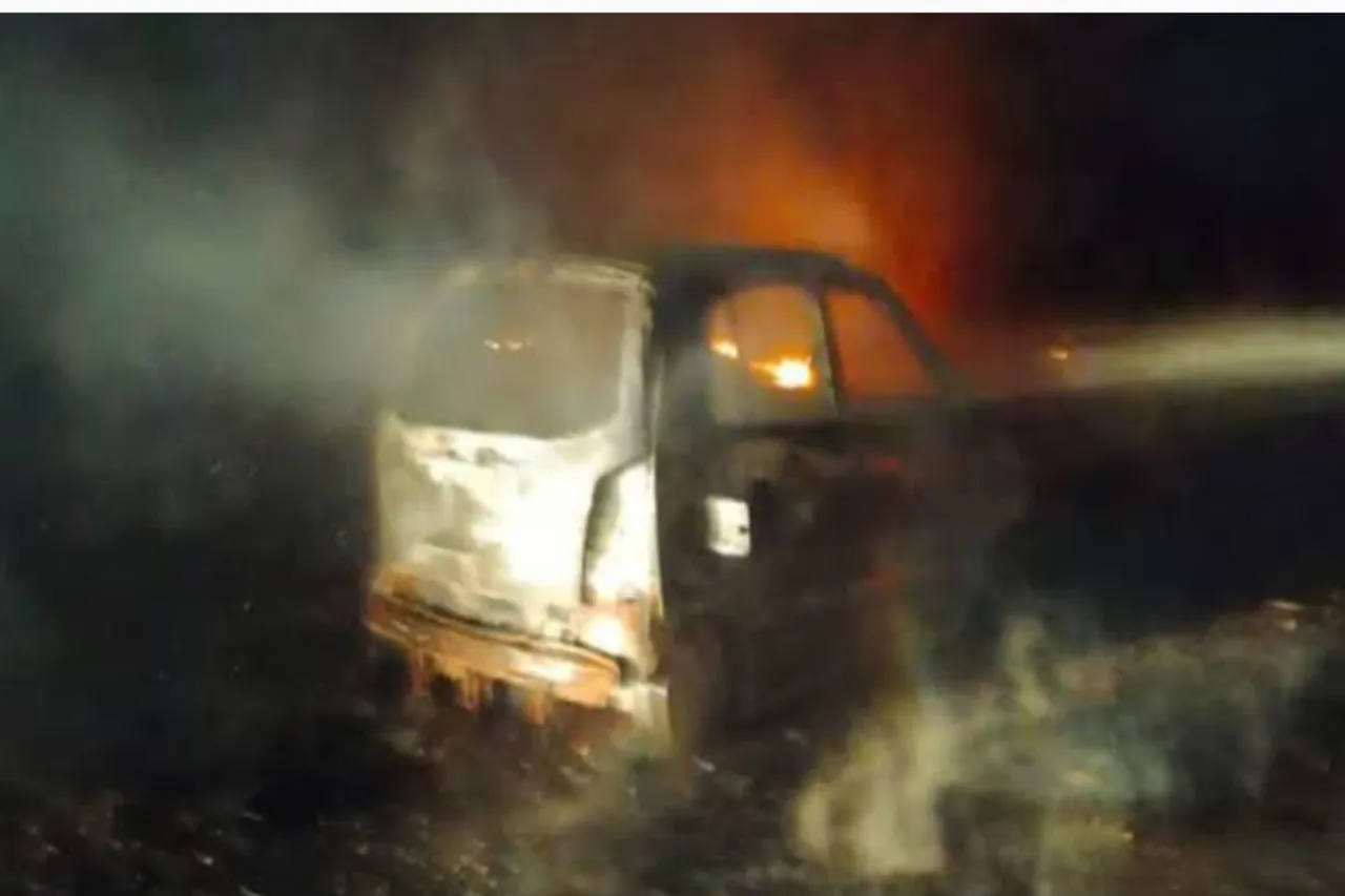 CNG Car Fire Meerut