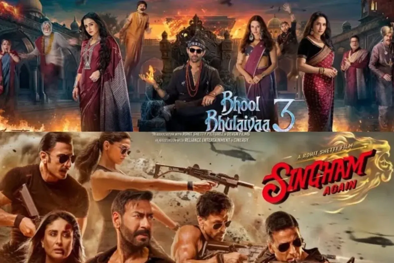 Singham Again vs Bhool Bhulaiyaa 3 Box Office Collection