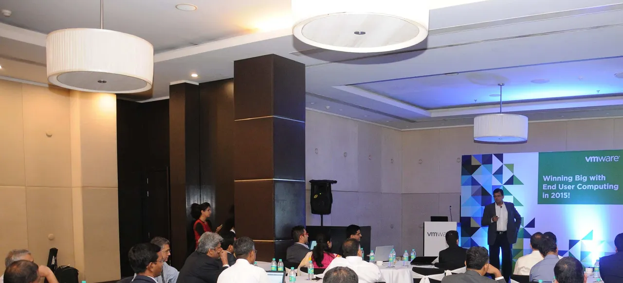 Arun Parameswaran addressing the attendees