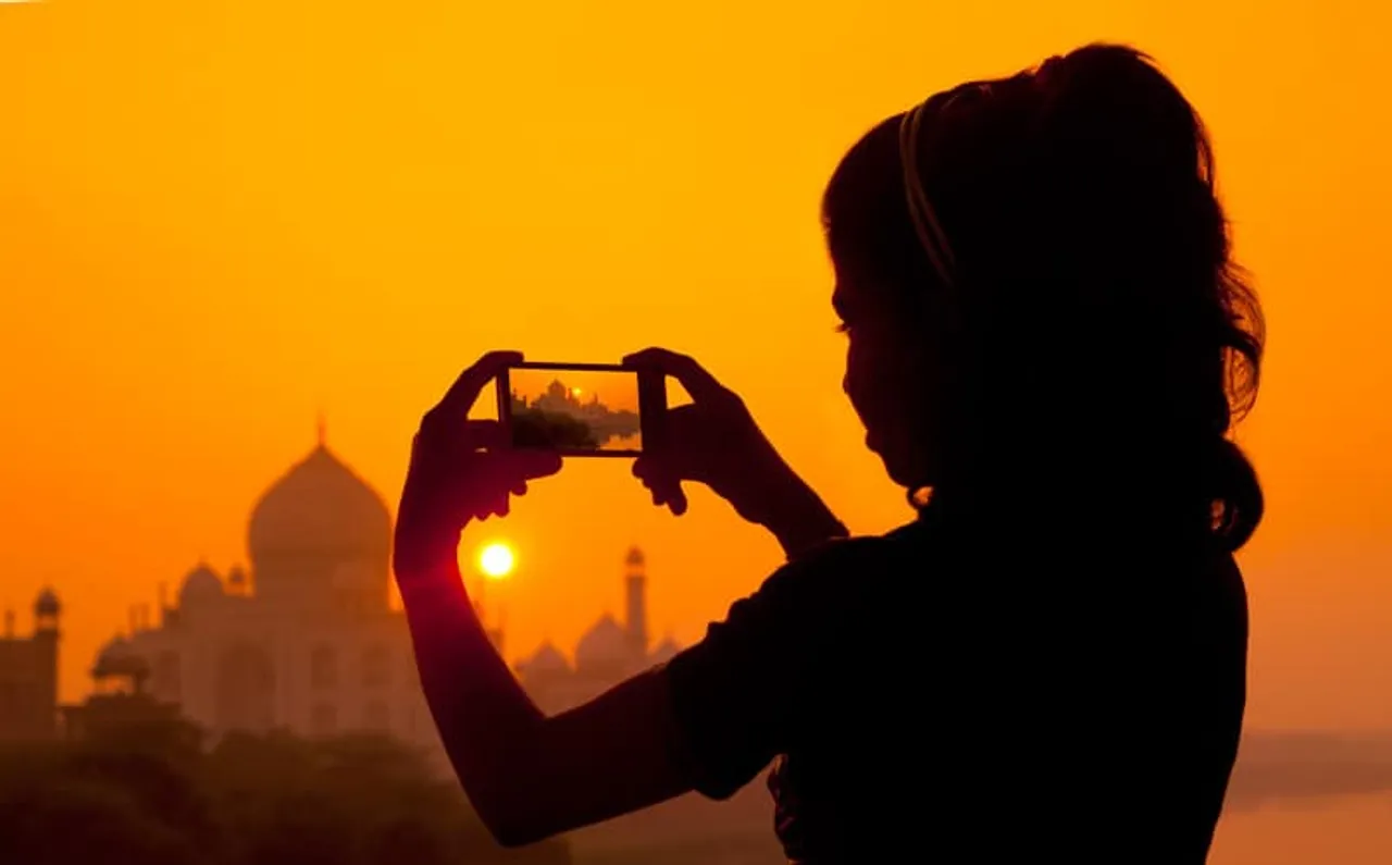 mobile photography stock image