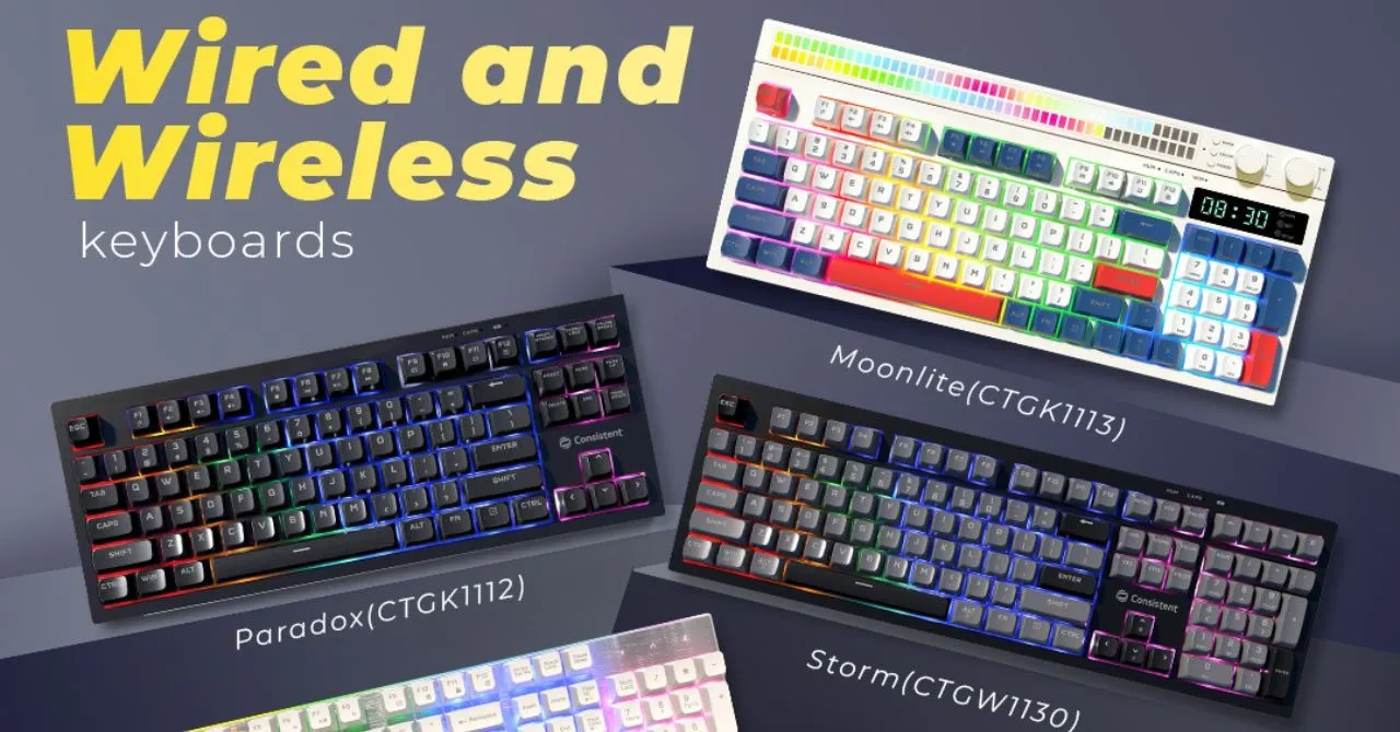 Consistent launches new keyboards for work & gaming
