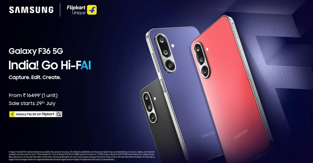 Samsung launches Galaxy F36 5G in India with AI and leather finish