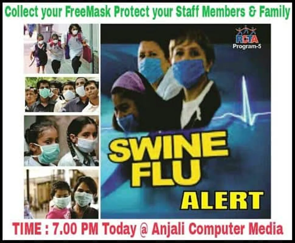 RCTA distributes mask to prevent H1N1 virus infection in Rajkot